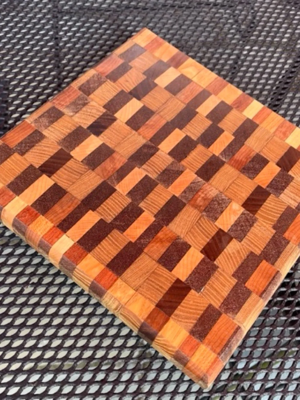 Hand Made End Grain Cutting Board- 100% Reclaimed Hardwood Lumber